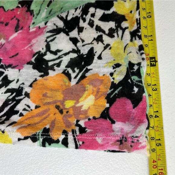 Lauren Ralph Lauren Linen Multi Floral Lightweight Sweater Top Women Size Small - Picture 9 of 11